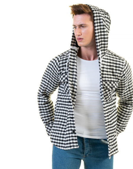 European Wool Luxury Zippered With Hoodie Sweater Jacket Warm Winter Tailor Fit