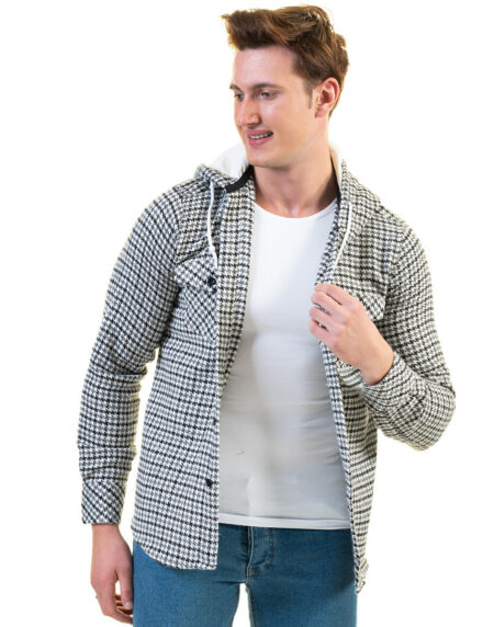 European Wool Luxury Zippered With Hoodie Sweater Jacket Warm Winter Tailor Fit