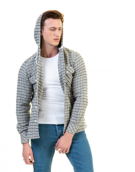 European Wool Luxury Zippered With Hoodie Sweater Jacket Warm Winter Tailor Fit