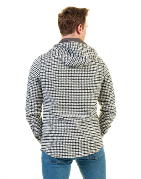 European Wool Luxury Zippered With Hoodie Sweater Jacket Warm Winter Tailor Fit