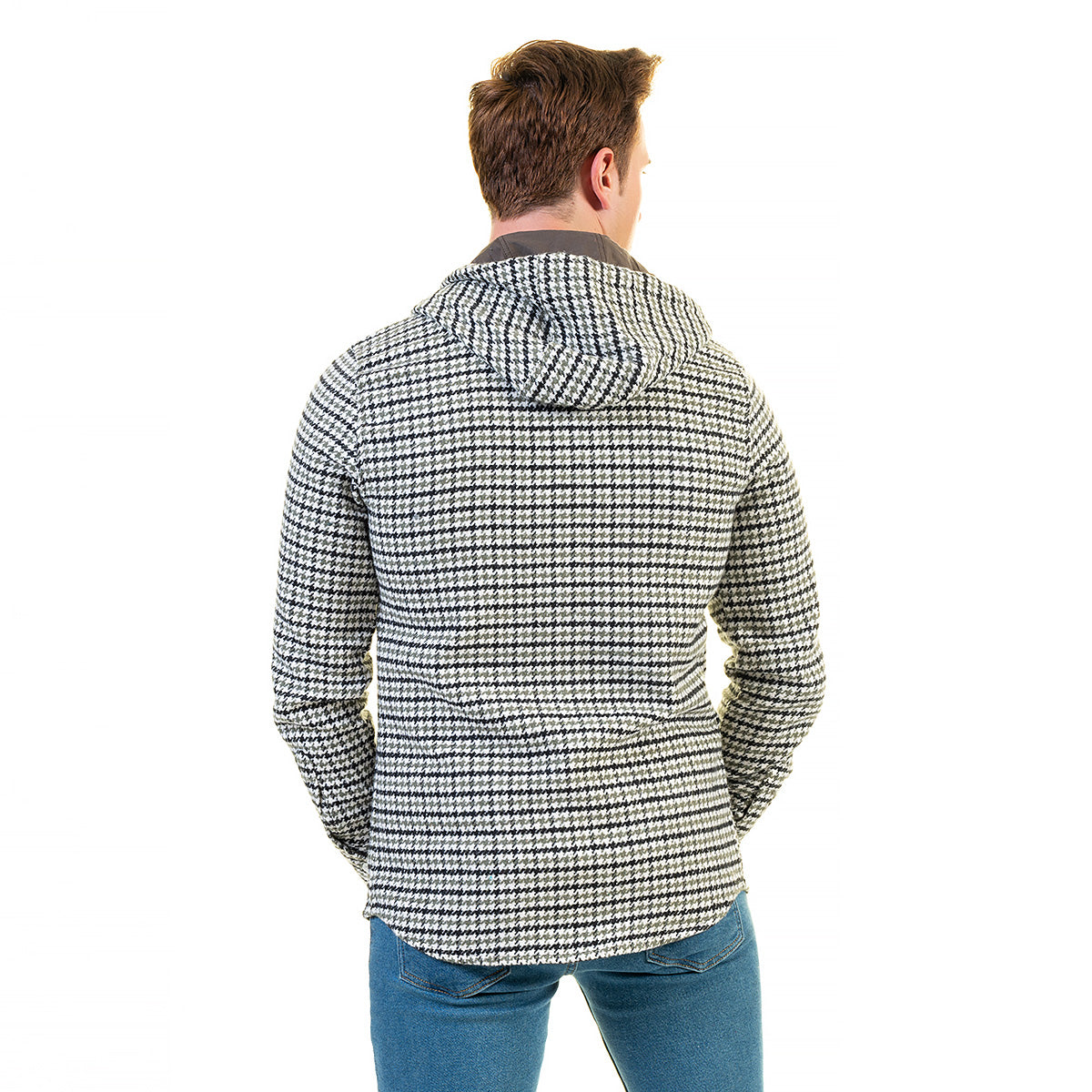 European Wool Luxury Zippered With Hoodie Sweater Jacket Warm Winter Tailor Fit - Image 6