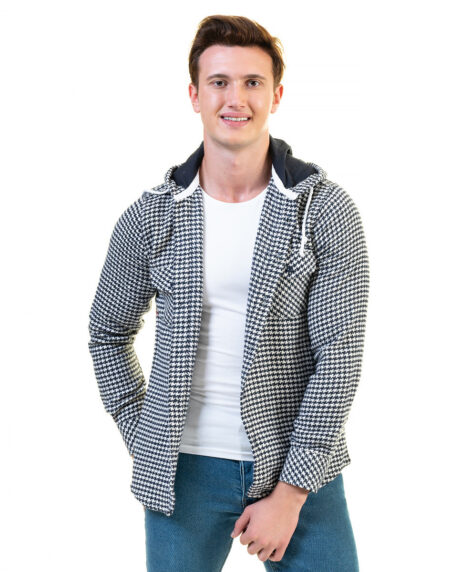 European Wool Luxury Zippered With Hoodie Sweater Jacket Warm Winter Tailor Fit