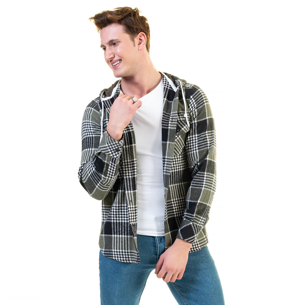 European Wool Luxury Zippered With Hoodie Sweater Jacket Warm Winter Tailor Fit - Image 2