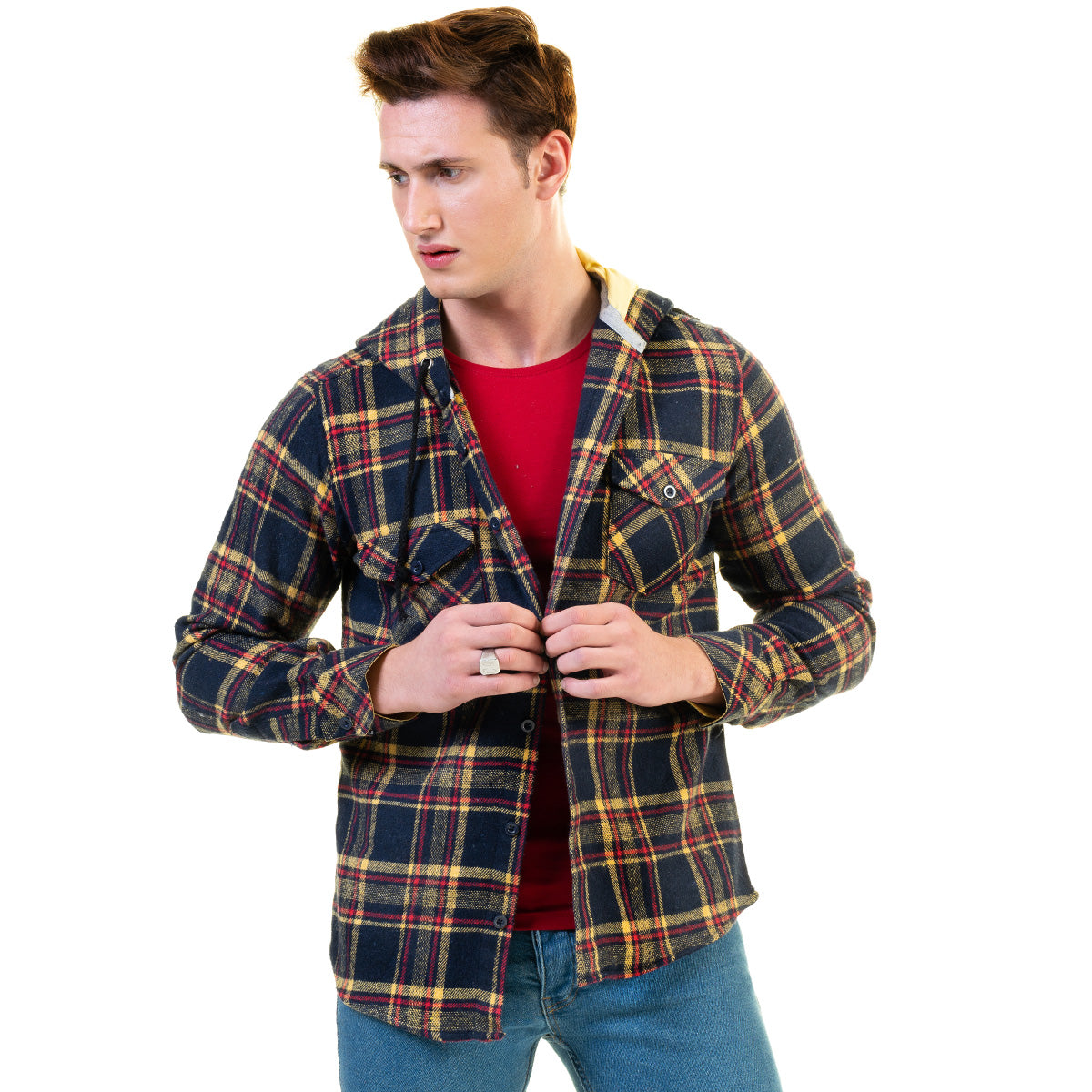 European Wool Luxury Zippered With Hoodie Sweater Jacket Warm Winter Tailor Fit - Image 4
