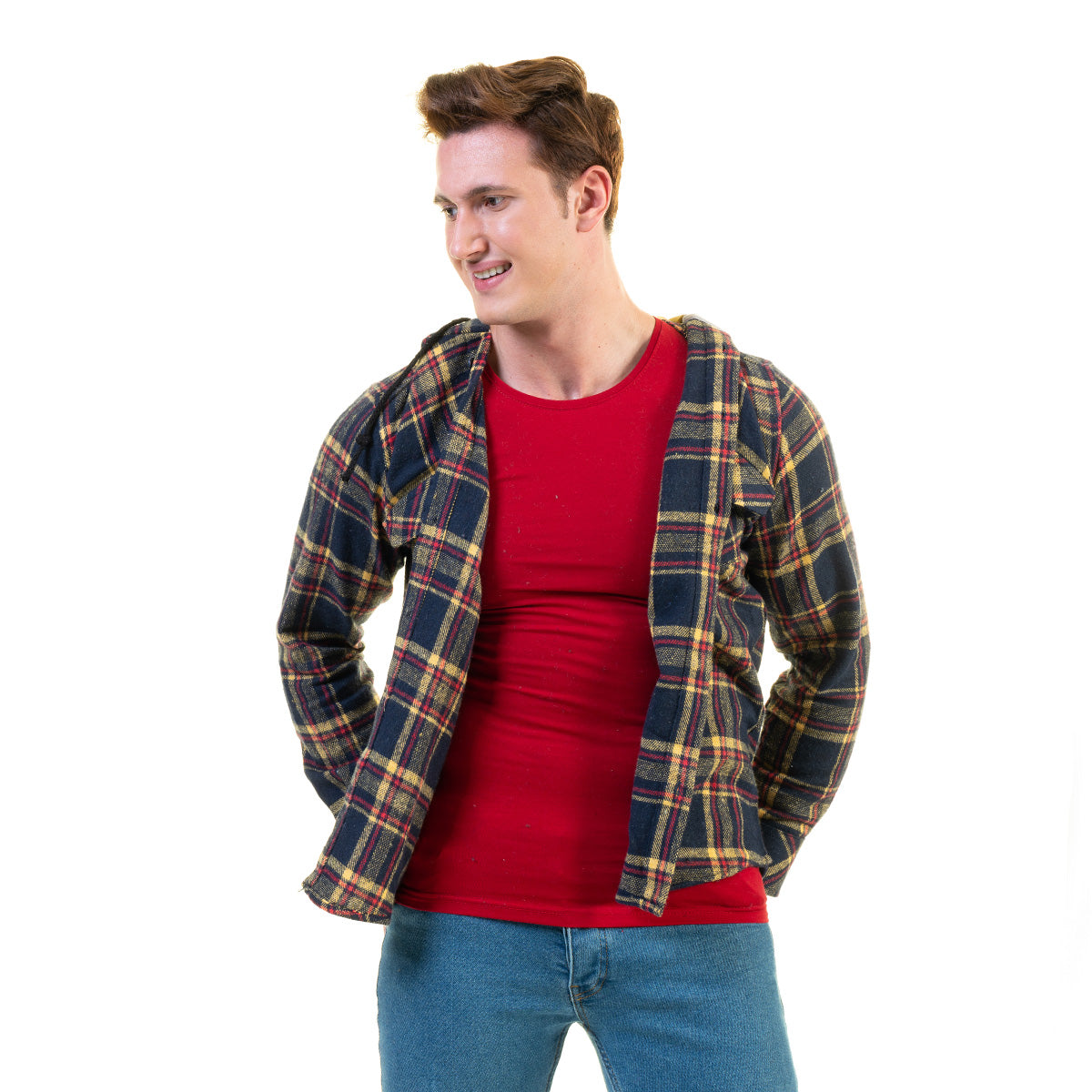 European Wool Luxury Zippered With Hoodie Sweater Jacket Warm Winter Tailor Fit - Image 2