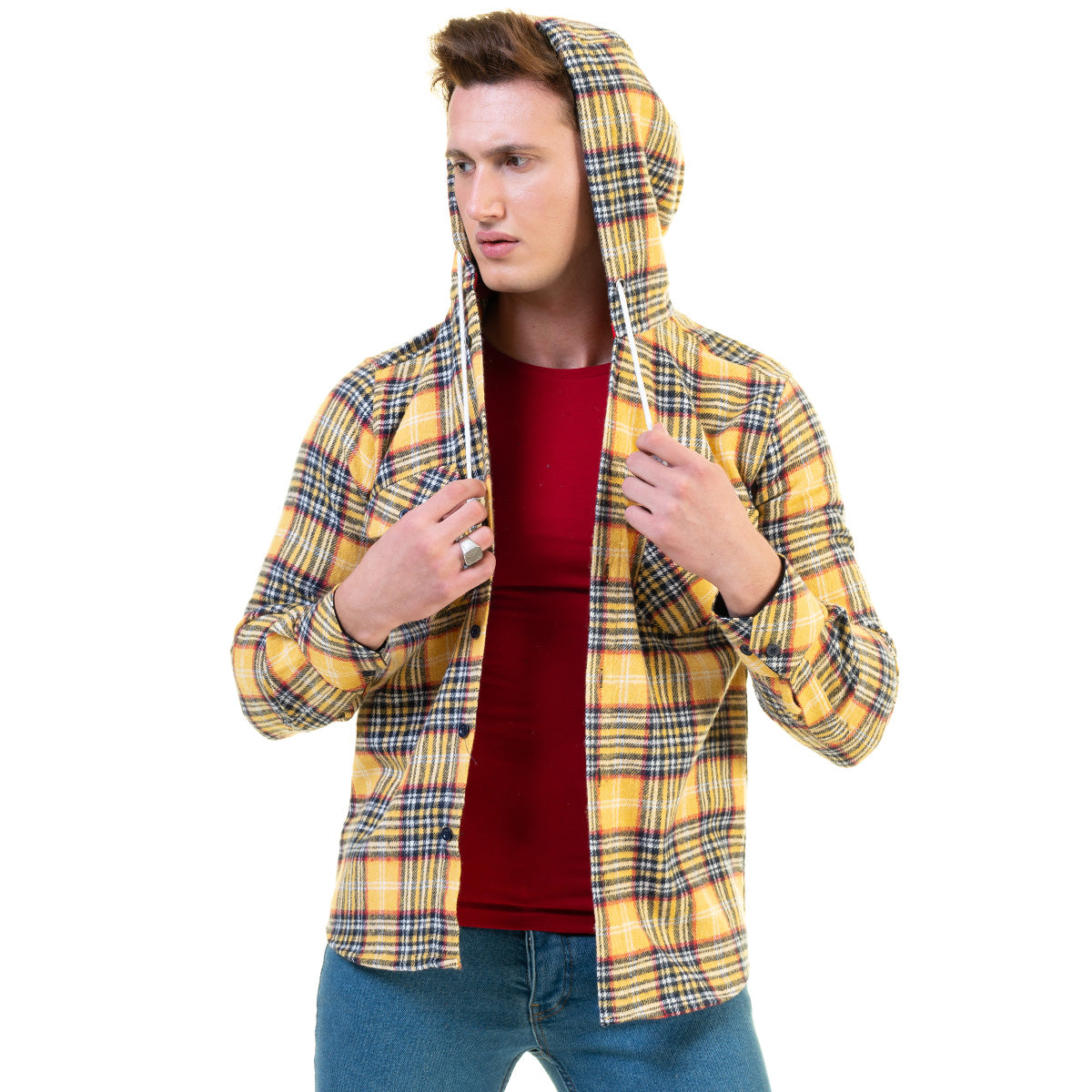 European Wool Luxury Zippered With Hoodie Sweater Jacket Warm Winter Tailor Fit - Image 2