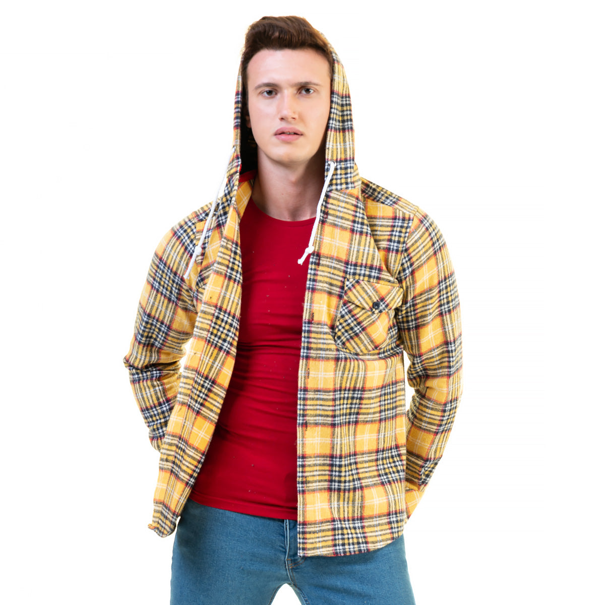 European Wool Luxury Zippered With Hoodie Sweater Jacket Warm Winter Tailor Fit - Image 3