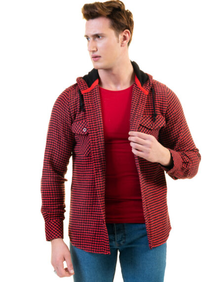 European Wool Luxury Zippered With Hoodie Sweater Jacket Warm Winter Tailor Fit