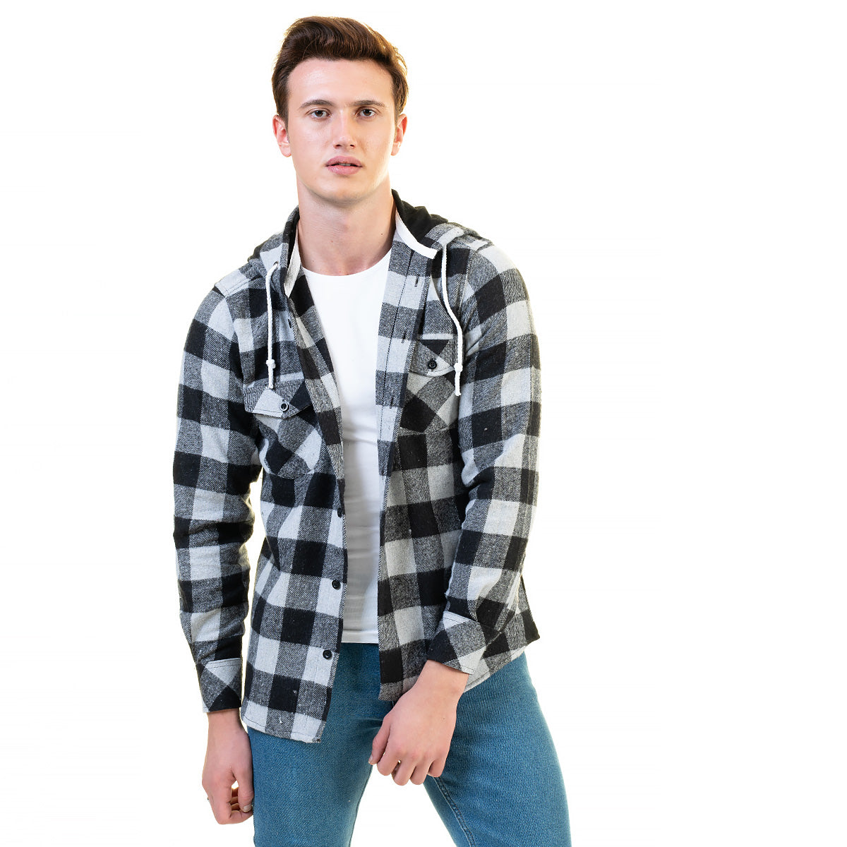 European Wool Luxury Zippered With Hoodie Sweater Jacket Warm Winter Tailor Fit - Image 4