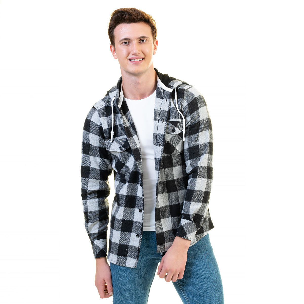 European Wool Luxury Zippered With Hoodie Sweater Jacket Warm Winter Tailor Fit - Image 5