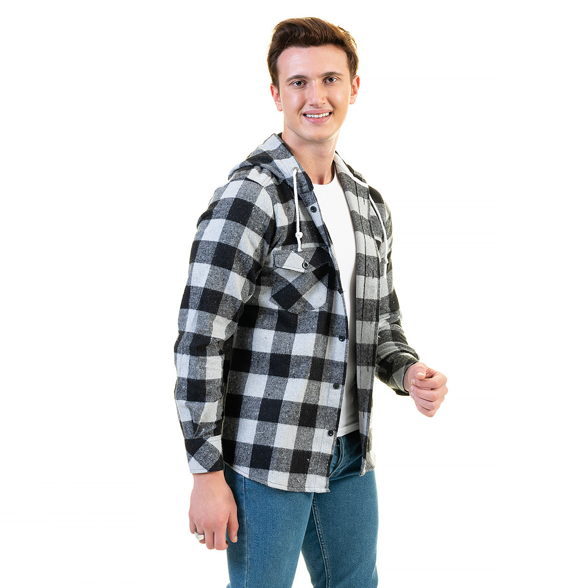 European Wool Luxury Zippered With Hoodie Sweater Jacket Warm Winter Tailor Fit - Image 3