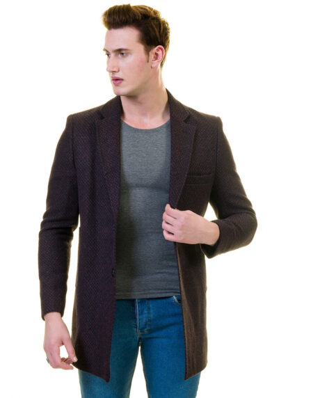Men’s European Black Wool Coat Jacket Tailor fit Fine Luxury Quality Work and Casual