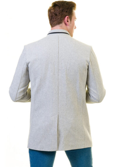 Men’s European White Wool Coat Jacket Tailor fit Fine Luxury Quality Work and Casual