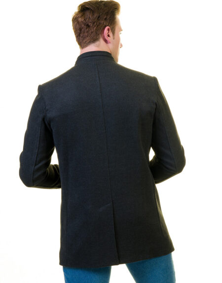 Men’s European Black Wool Coat Jacket Tailor fit Fine Luxury Quality Work and Casual