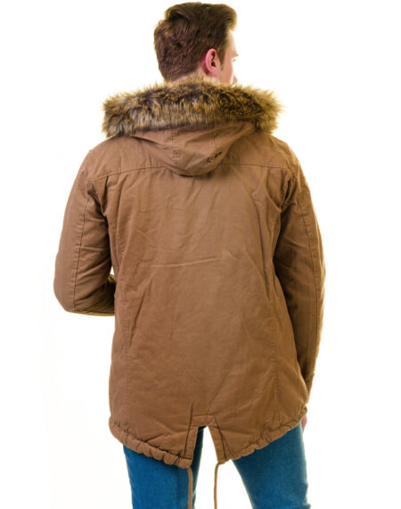 Men’s European Brown Wool Coat Hooded Jacket Tailor fit Fine Luxury Quality Work and Casual