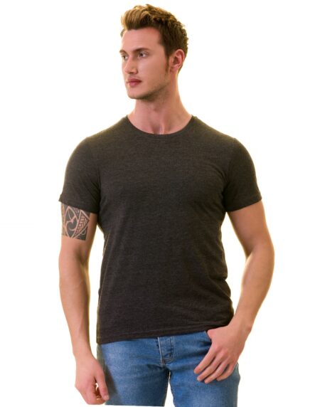 Smoke Gray European T-Shirt – Premium Cotton Crew Neck Short Sleeve Men’s T-Shirt