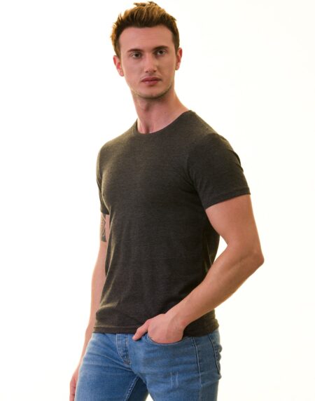 Smoke Gray European T-Shirt – Premium Cotton Crew Neck Short Sleeve Men’s T-Shirt