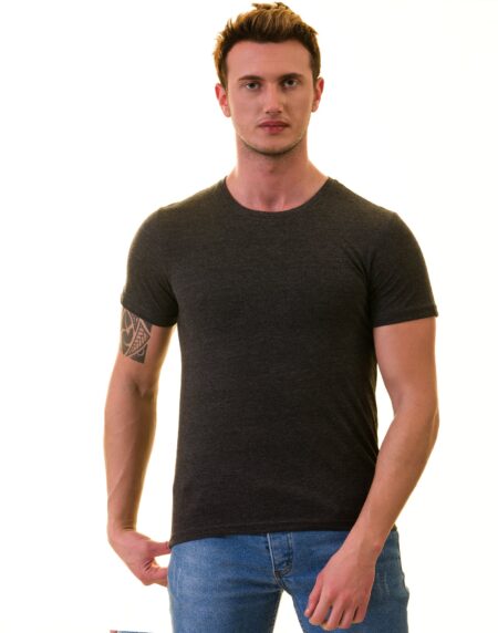 Smoke Gray European T-Shirt – Premium Cotton Crew Neck Short Sleeve Men’s T-Shirt
