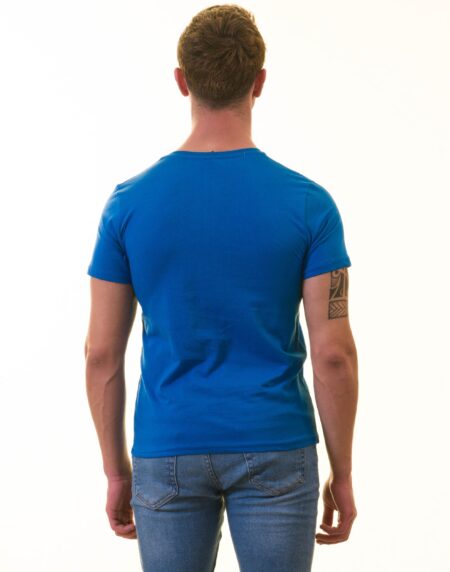 Blue European T-Shirt – Premium Cotton Crew Neck Short Sleeve Men’s T-Shirt