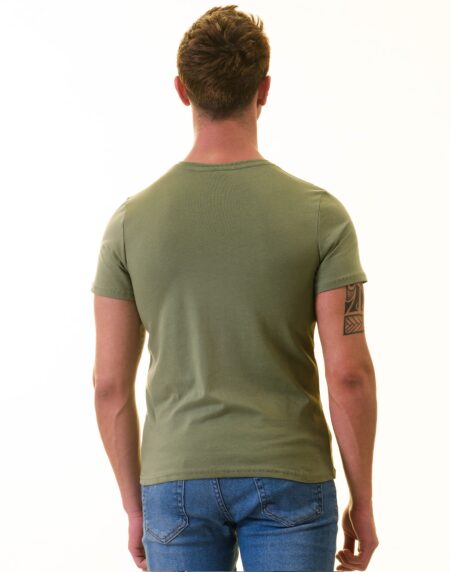 Khaki European T-Shirt – Premium Cotton Crew Neck Short Sleeve T-Shirt for Mens