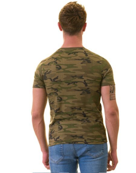 Army Camouflage T-Shirt – Crew Neck Short Sleeve T-Shirt Premium Cotton