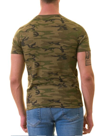 Army Camouflage T-Shirt – Crew Neck Short Sleeve T-Shirt Premium Cotton