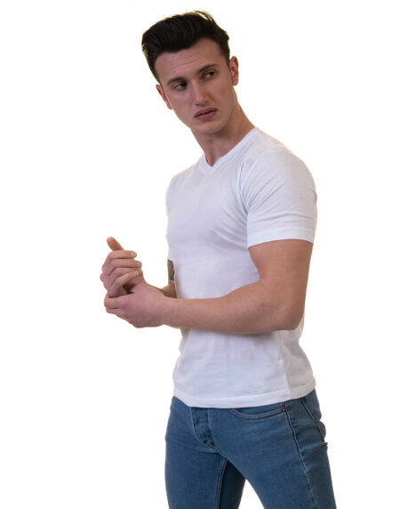 White Crew Neck Short Sleeve T-Shirts – European Made T-Shirt – Premium Cotton