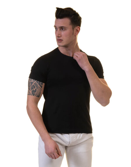 Black European Made Premium Quality T-Shirt – Crew Neck Short Sleeve T-Shirts