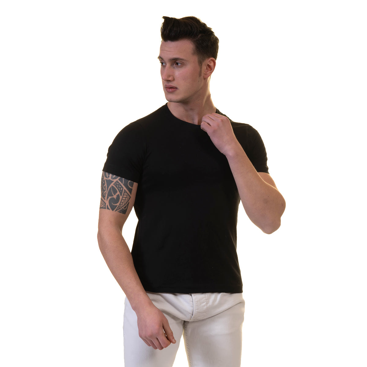 Black European Made Premium Quality T-Shirt – Crew Neck Short Sleeve T-Shirts