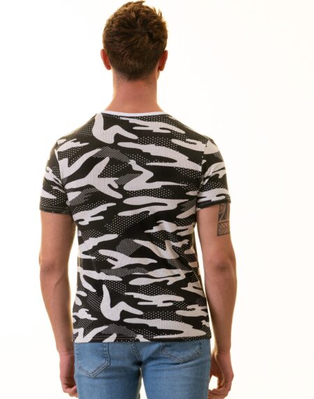 Black Camouflage  European T-Shirt – Crew Neck Short Sleeve T-Shirts for Mens