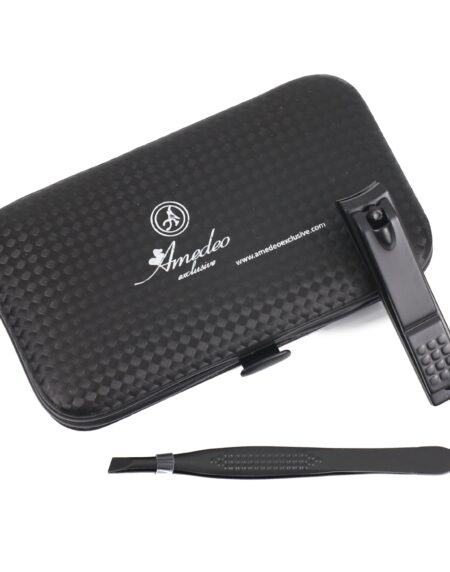 Black Gun Metal Chrome with Black Matte Case with White Leather-7Pieces