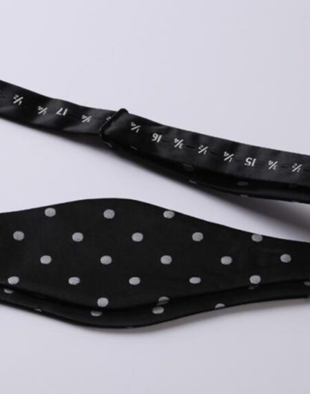 Polka Dot Mens Silk Self tie Bow Tie with Pocket Squares Set - Amedeo Exclusive