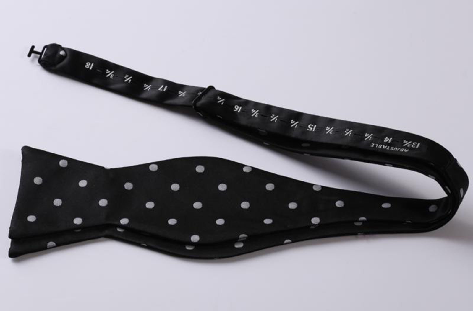 Polka Dot Mens Silk Self tie Bow Tie with Pocket Squares Set - Amedeo Exclusive