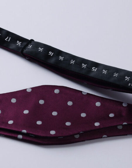 Burgundy Mens Silk Self tie Bow Tie with Pocket Squares Set - Amedeo Exclusive