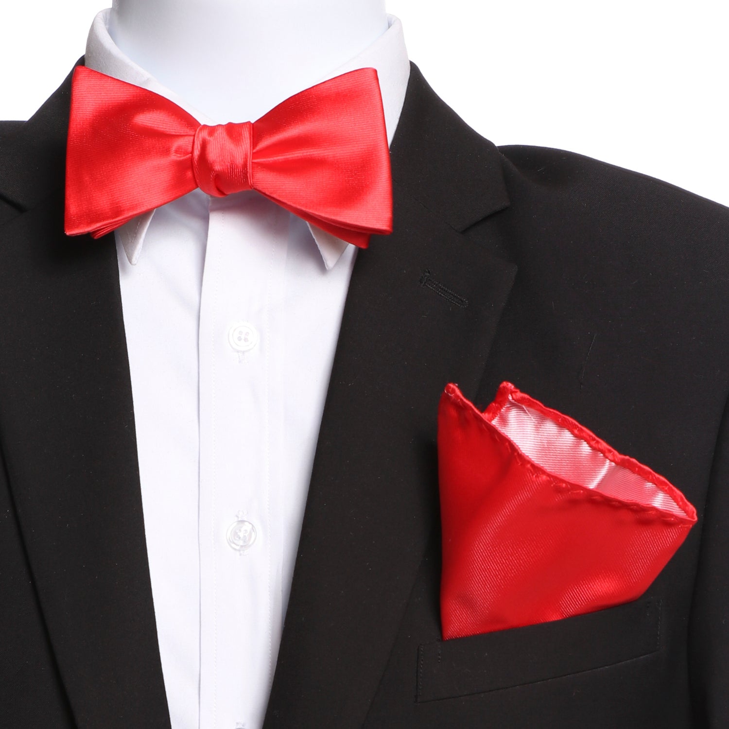 Men's Black And Silver Plaid Soft Silk Self Bow Tie - Amedeo Exclusive