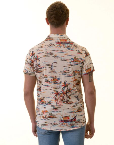 Colorful Palm Trees Hawaiian Summer Shirt for Men – European Made & Designed