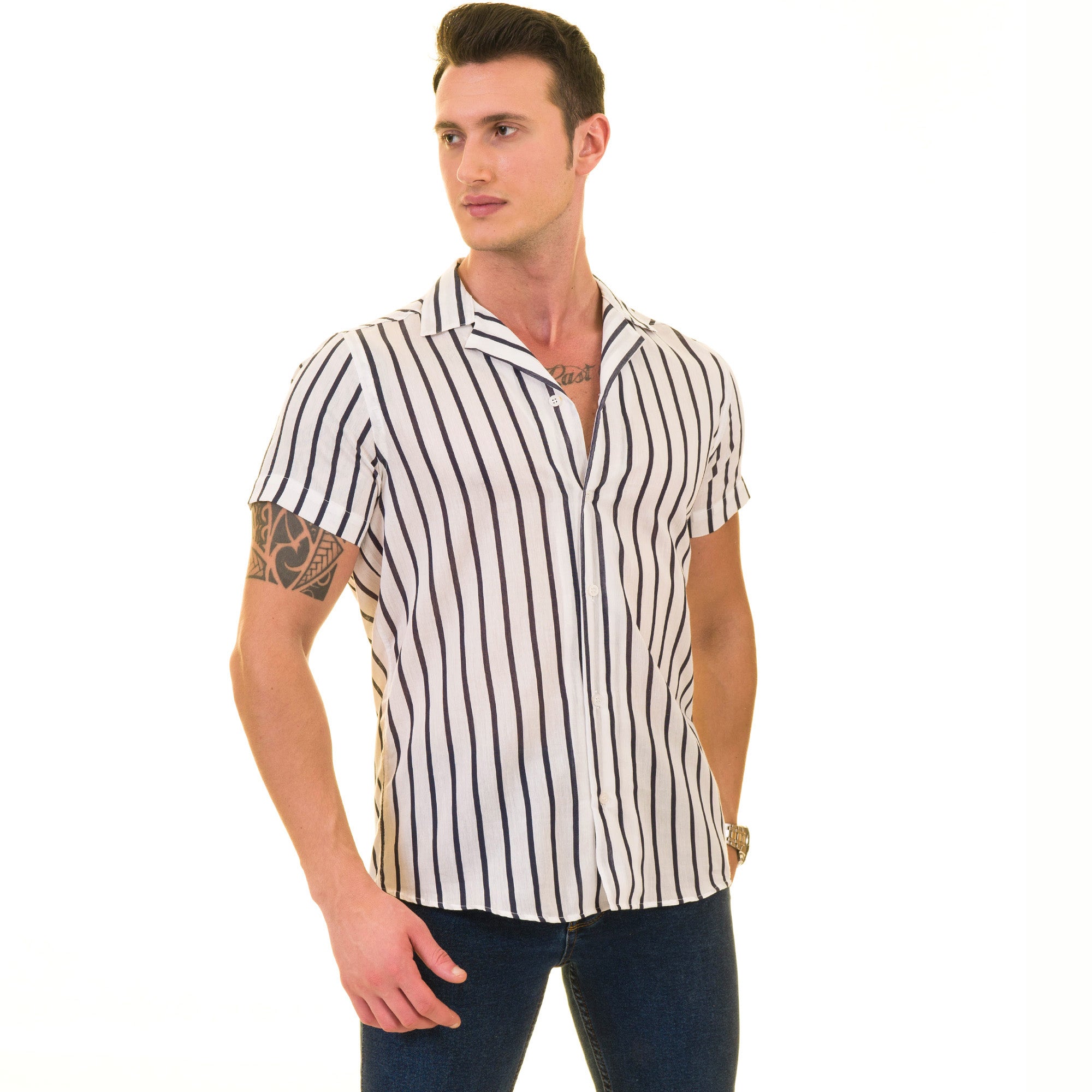 Men’s Multi-Color European Made & Designed Hawaiian Summer Shirt - Image 6