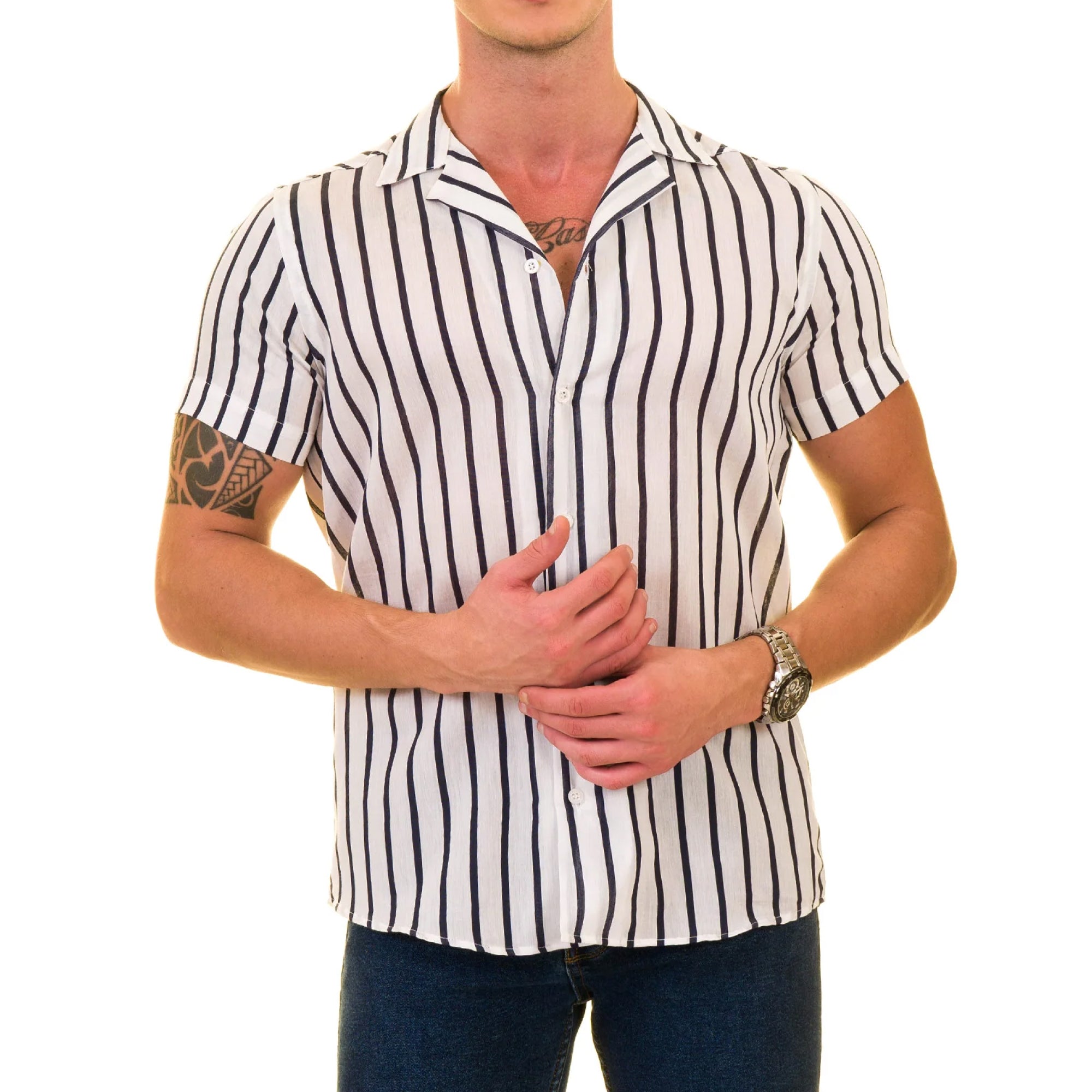 Men’s Multi-Color European Made & Designed Hawaiian Summer Shirt