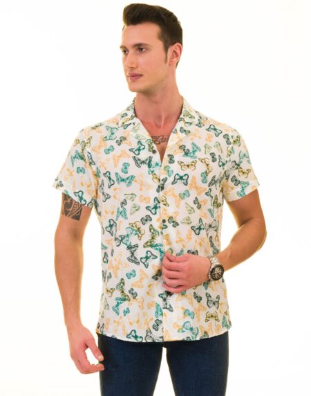 Men’s Multi-Color European Made & Designed Hawaiian Summer Shirt