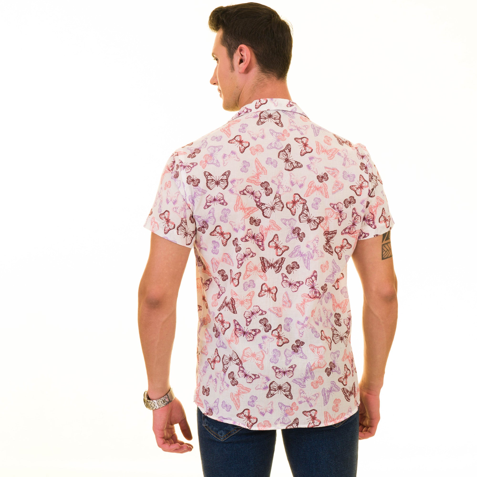 Men’s Multi-Color European Made Hawaiian Summer Shirt - Designer Casual - Image 2