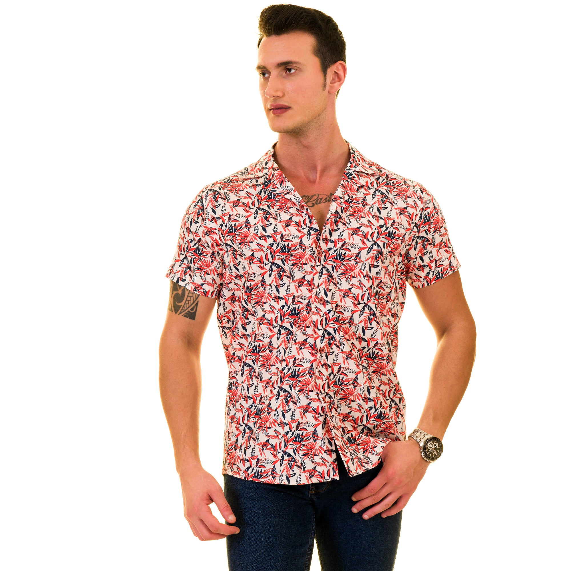 Multi-Color European Made Hawaiian Summer Shirt for Men - Premium Design