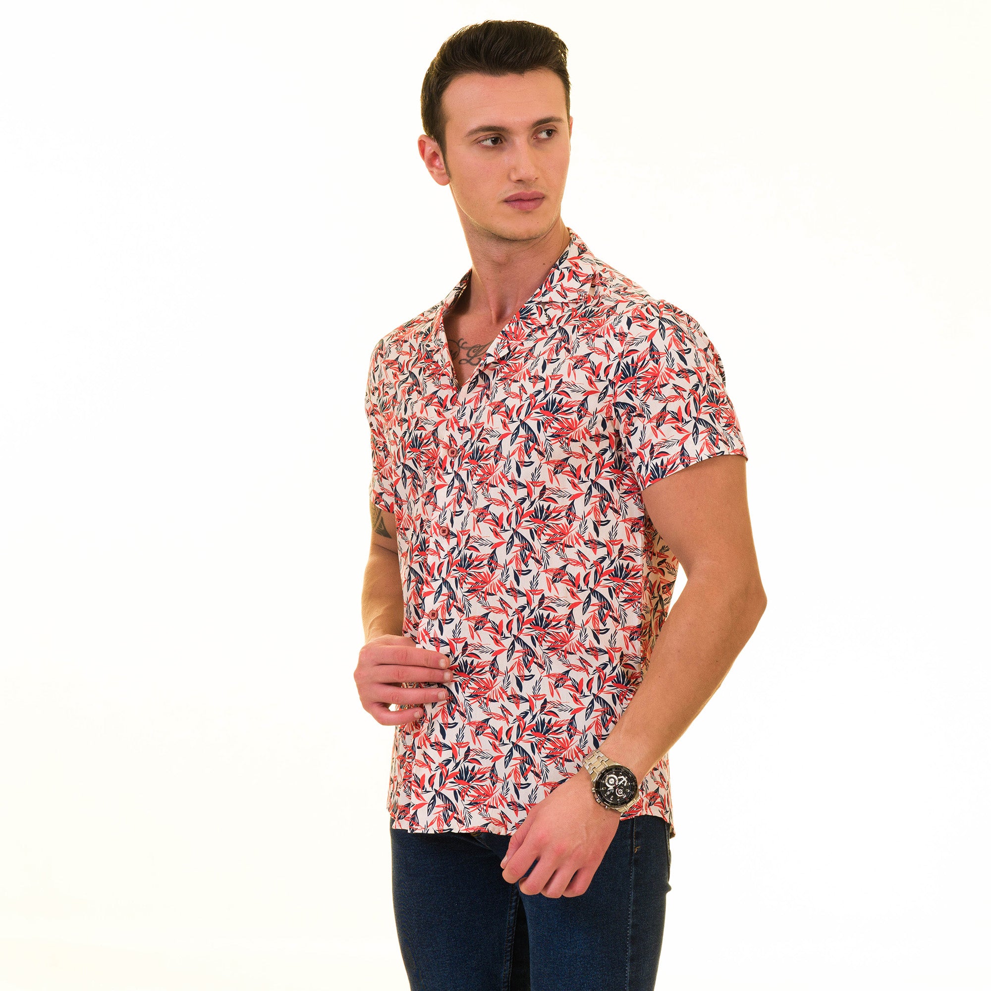Multi-Color European Made Hawaiian Summer Shirt for Men - Premium Design - Image 4