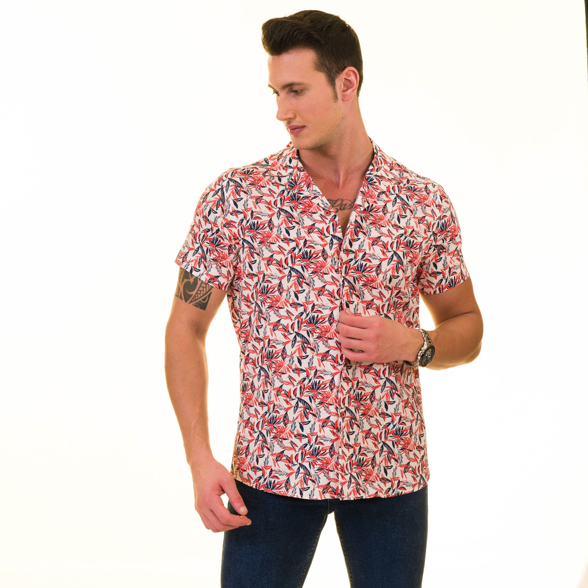 Multi-Color European Made Hawaiian Summer Shirt for Men - Premium Design - Image 2