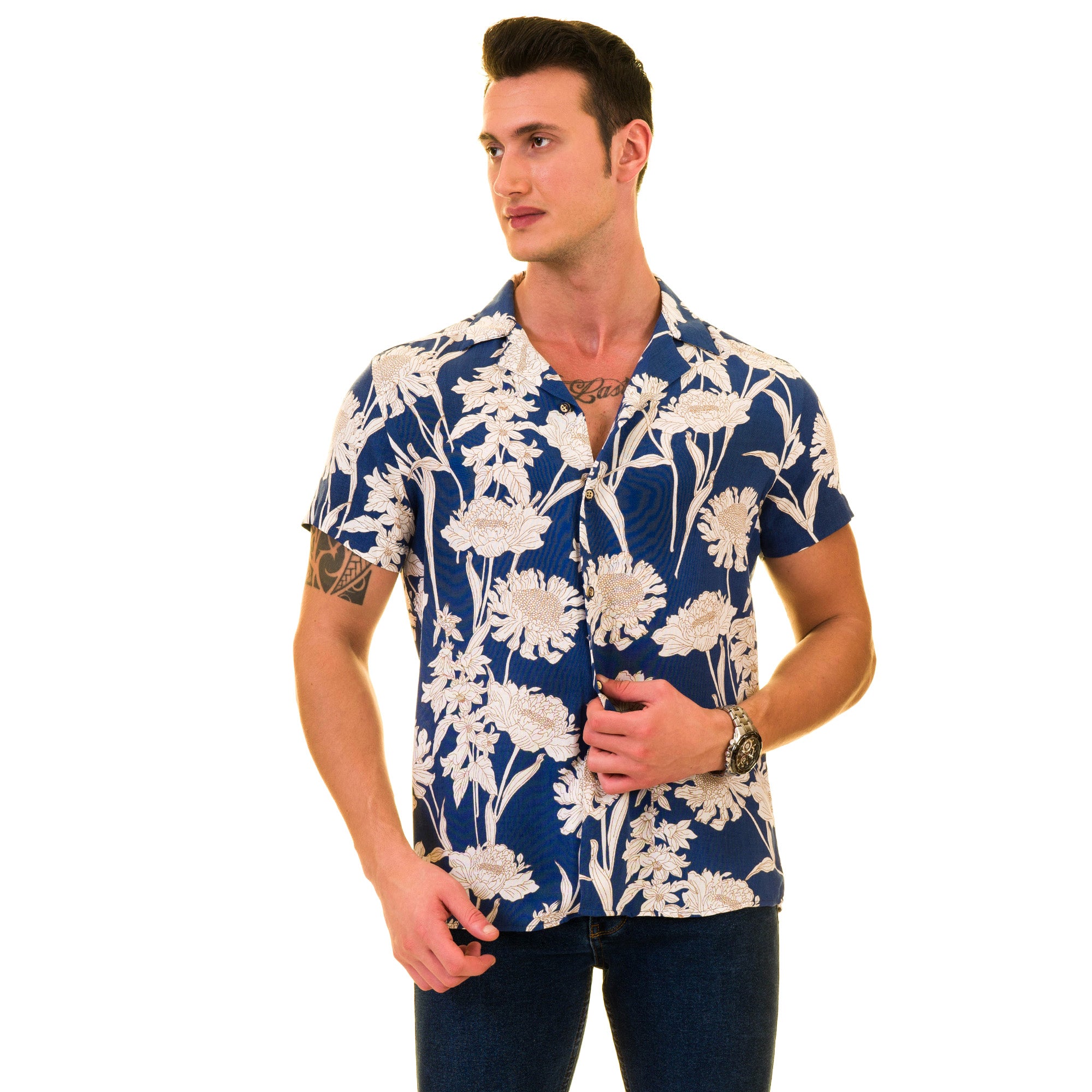 Multi-Color European Made Hawaiian Summer Shirt for Men - Designer Style