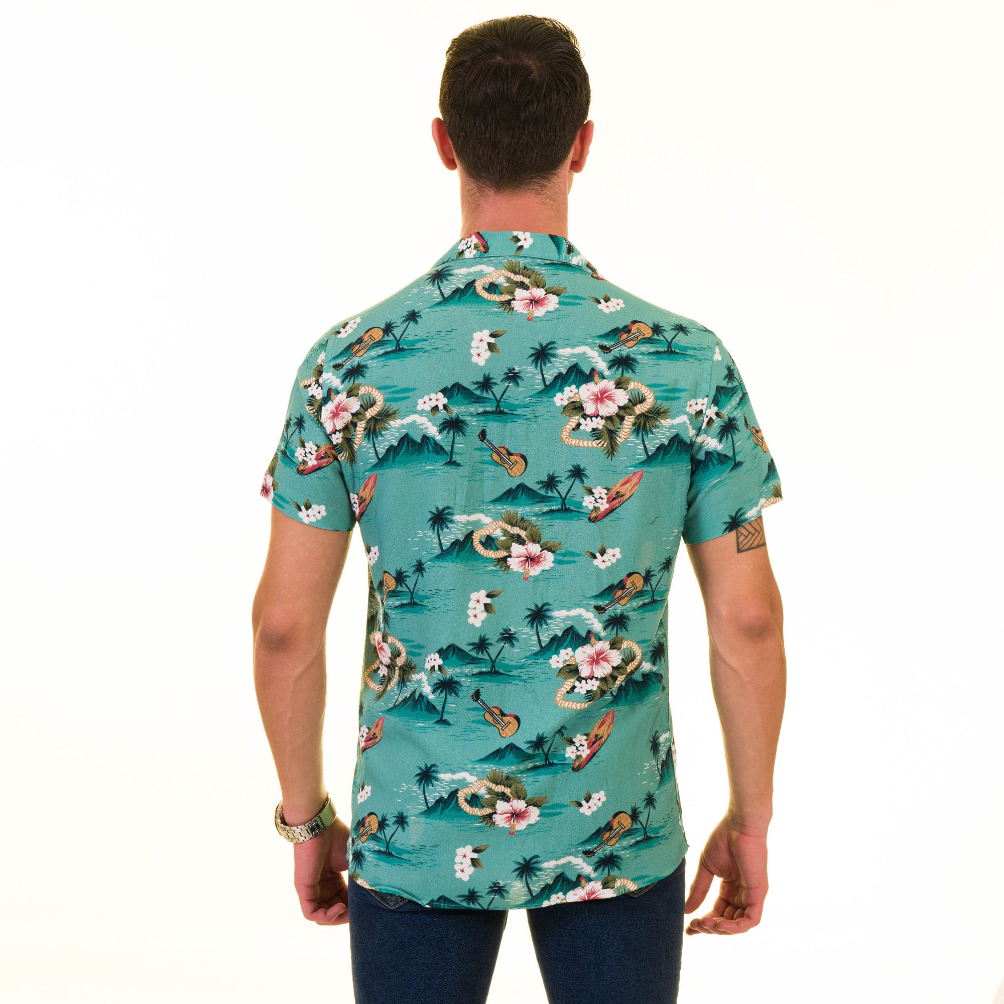 Multi-Color European Made Hawaiian Summer Shirt for Men - Designer Quality - Image 2
