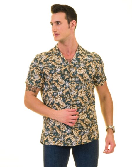 Multi-Color European Made Hawaiian Summer Shirt for Men – Premium Designer