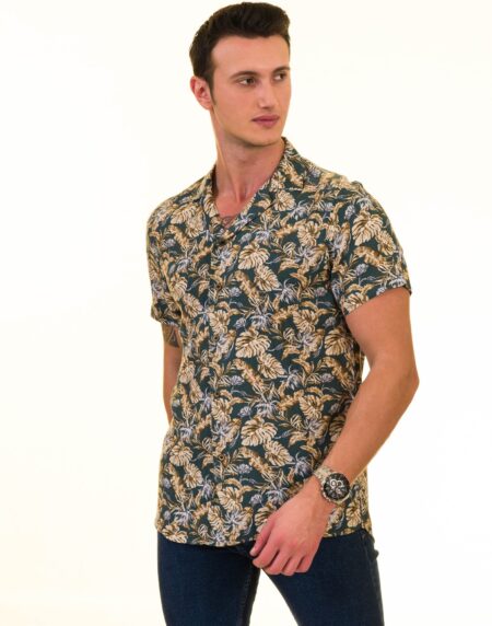 Multi-Color European Made Hawaiian Summer Shirt for Men – Premium Designer