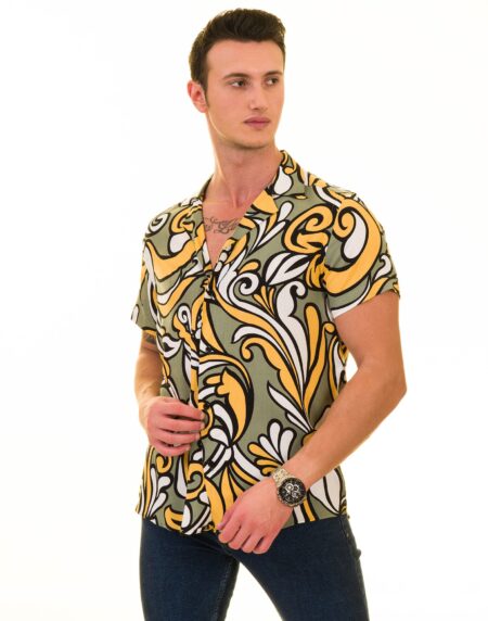 Multi-Color European Made Hawaiian Summer Shirt for Men – Premium Design