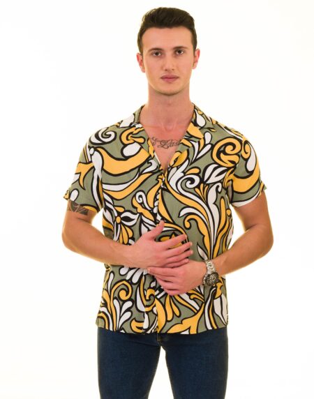 Multi-Color European Made Hawaiian Summer Shirt for Men – Premium Design
