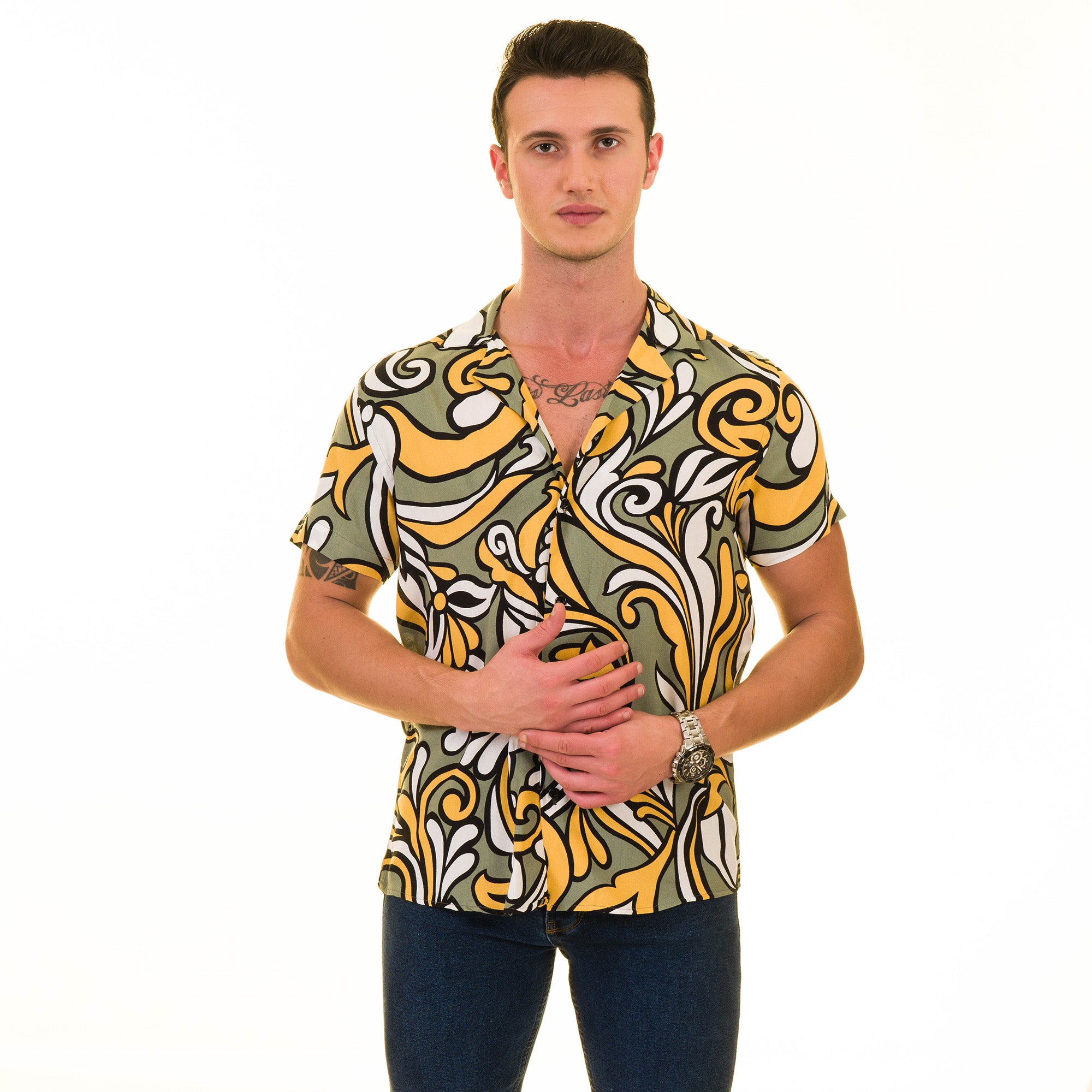 Multi-Color European Made Hawaiian Summer Shirt for Men - Premium Design - Image 3